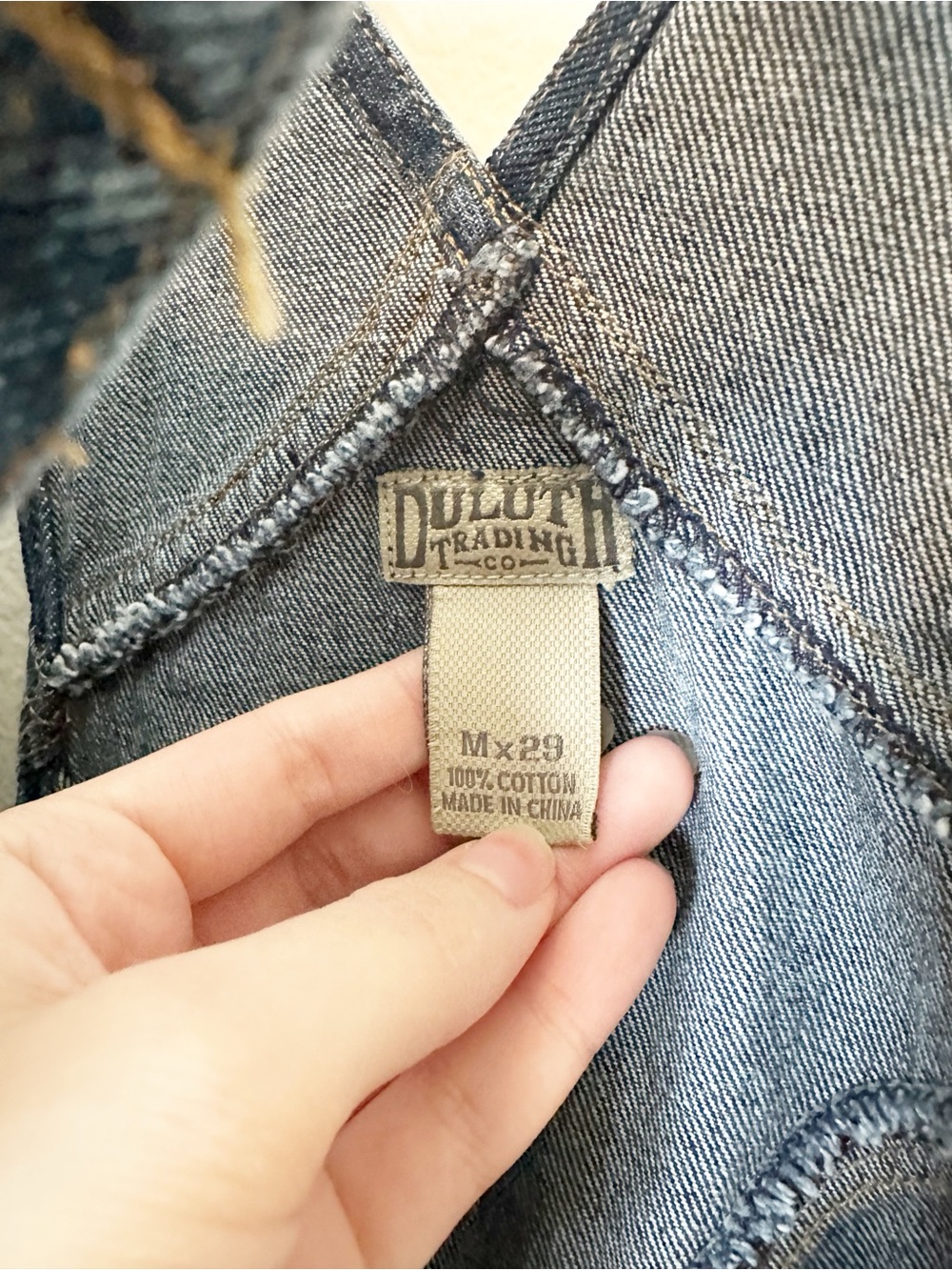 Duluth Trading Co Double Flex Denim Overalls Dark Wash Mx29 - Picture 6 of 8